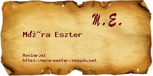 Móra Eszter névjegykártya