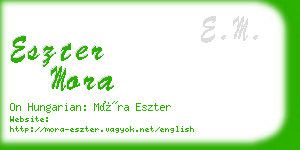 eszter mora business card